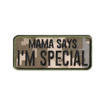 Вишитий шеврон Mama Says I'm Special на липучці Піксель 219 фото