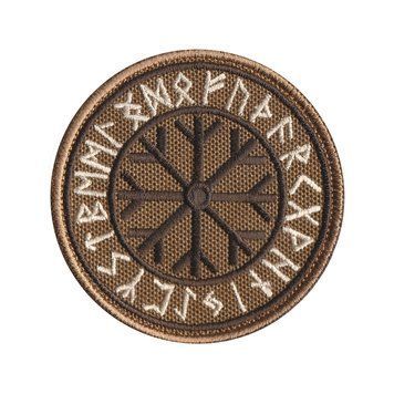 Вишитий шеврон патч "Runic circle Руничне коло" на липучці (койот) 258 фото