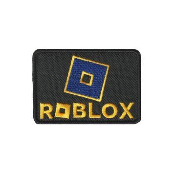 Вишитий шеврон Roblox нашивка патч на липучці Жовто-блакийтний