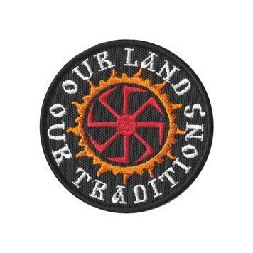 Вишитий шеврон "Our Land - Our Tradititions" на липучці 117 фото