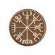 Вишитий шеврон патч "Компас Вікінгів Рунічний компас Vegvisir" на липучці (койот бежевий)