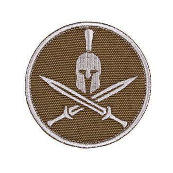 Вишитий шеврон Spartan Helmet на липучці койот 49 фото