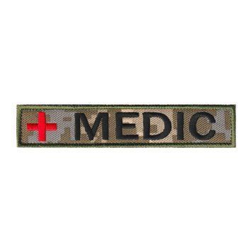 Вишитий нагрудний шеврон патч "MEDIC" на липучці Піксель 265 фото