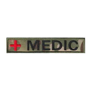 Вишитий нагрудний шеврон патч "MEDIC" на липучці Мультикам/MultiCam 265 фото